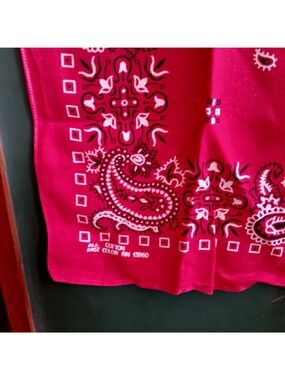 Vintage Hanky Cowboy Western Paisley Cotton Bandana 100% Fast Color 13960 USA